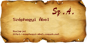 Széphegyi Ábel névjegykártya