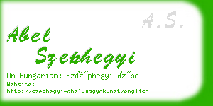 abel szephegyi business card